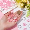 thumbnail image 3 of 120Pcs 2 Colors Tiny Resin Hearts Small Heart Gems Pink Clear Valentines Day Reusable No Hole Bead Prop Table Scatters Ornaments Fillers, 3 of 9