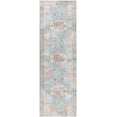 thumbnail image 3 of Mark&Day Washable Rugs, 3x8 Laren Traditional Aqua Runner Area Rug, Blue White Carpet for Hallway, Kitchen, Bedroom or Living Room (2'7" x 7'10" Runner, Machine Washable), 3 of 8