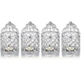 thumbnail image 1 of 4 Pcs Decorative Lanterns Candle Holder Hanging , Silver, 1 of 5