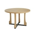 thumbnail image 5 of UHOMEPRO 48" Round Dining Table, Farmhouse Kitchen Table for 4, Wooden Circle Dinner Room Table for Dining Room, Kitchen and Living Room, Easy Assembly, Natural Ash (Chairs Not Included), 5 of 8