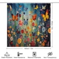 thumbnail image 2 of Watercolor Butterfly 4 Piece Shower Curtain Sets, with Non-Slip Rugs, Toilet Lid Cover And Bath Mat, for Bathroom Decor Set, 2 of 8
