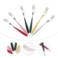 thumbnail image 2 of GOOHOCHY 6 PCS Forks Fruit Forks Cake Forks Exquisite Ensalada Forks Home Food Forkks, 2 of 8