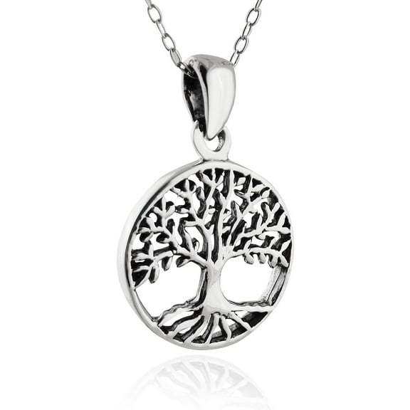Sterling Silver Tree of Life Pendant Necklace, 18"