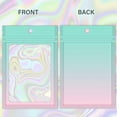 thumbnail image 4 of 100 Holographic Gradient Mylar Bags with Clear Window, Resealable Zip Pouch, Packaging Party Sample Bags (Green&, 3.5x4.7 Inch), 4 of 6