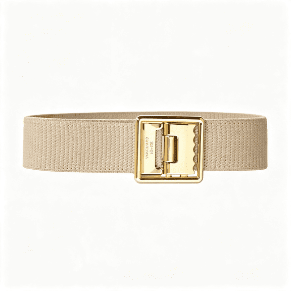 OQRKI Us Marine Corps Web Belt W/ 24K,Khaki,44",Web Belt