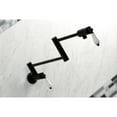 thumbnail image 4 of Kingston Brass KS4100PL Metropolitan Two-Handle 1-Hole Wall Mount Pot Filler Faucet in Matte Black, 4 of 8