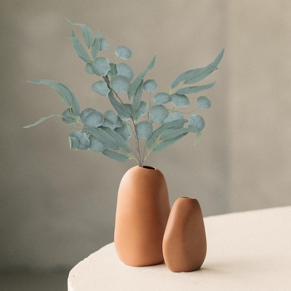 CTIRCHIU Premium Artificial Eucalyptus Stems with Lifelike Leaves for Elegant Home Vase Decoration