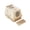 Khaki-60X40X39, variant on Large Stainless Steel Litter Box, Enclosed 60x40x39cm with Flipping Cover, Non-Rust & Easy Maintenance for Big Cats