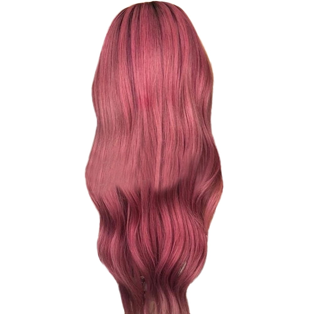 Woman Cosplay Purple /& Black Wavy Full Hair Wig