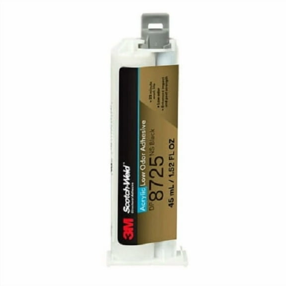 3M Scotch-Weld Low Odor Acrylic Adhesive DP8725NS Black 45 mL Duo- Pak