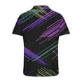 thumbnail image 5 of WREESH Men's Graphic Henley Shirts Casual Business Short Sleeve Shirt in Athletic Style with Trendy Printed Patterns Purple, 5 of 5