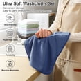 thumbnail image 7 of Jessy Home 12 Pack Navy Washcloths for Bathroom 13x13 Inch Ultra Soft Hand Face Towels, 7 of 7