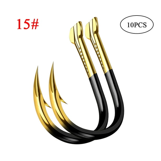 Anself 10pcs/Pack Fishing Hook Barbed Colored Tungsten Alloy Bulk Fishing Hook Fishing Supplies 15