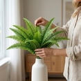 thumbnail image 4 of Artificial Boston Fern for Outdoors, UV Resistant Fake Ferns, Realistic Faux Plants for Outdoor Planter Porch Patio Decor, 1pcs, 4 of 6