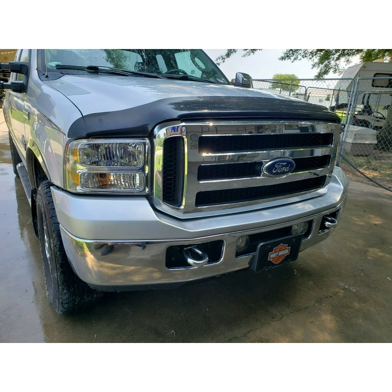 Kojem Front Grille Assembly Compatible with Ford 2005-2007 SuperDuty F250  F350 F450 F-250 F-350 F-450 Chrome With Gray Honey Comb Replacement for