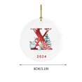thumbnail image 3 of Holloyiver Personalized Christmas Initial Monogram Ornaments, 2024 Custom Christmas Ornament Gifts, Keepsake Acrylic Xmas Tree Decor for Families Friends, Christmas Ornament Decoration, 3 of 7