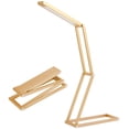 thumbnail image 1 of Lámpara de escritorio LED plegable, lámpara de oficina regulable con puerto de carga USB, lámpara de mesa portátil que ahorra ojos, 3 niveles de brillo, colgadores de luz flexibles de 360°, luces de, 1 of 5