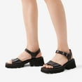 thumbnail image 6 of Dream Pairs Women's Lug Sole Low Platform Chunky Block Heels Square Toe Ankle Straps Sandals SDHS2316W, 6 of 6