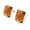 Silver Orange, variant on Women's Stainless Steel Multi-color Square Cut Gemstone Glass Crystal Stud Earrings Silver Orange Stone