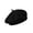 Black, variant on Classic Beret Hat for Women Solid Flat Cap Artist Newsboy Slouchy Beanie Fall Winter Tam Hat