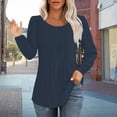 thumbnail image 2 of ZJXFGS Long Sleeve V Neck Shirts for Women,Long Sleeve T Shirts for Women,Fitted Long Sleeve Shirt Women,Tight Long Sleeve Shirts for Women,Long Sleeve Cotton Shirts for Women Blue XL, 2 of 5
