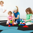 thumbnail image 4 of Gymax 10' x 4' x 2'' 4-Panel Folding Gymnastics Exercise Mat w/ Loop Fasteners Blue & Black, 4 of 10