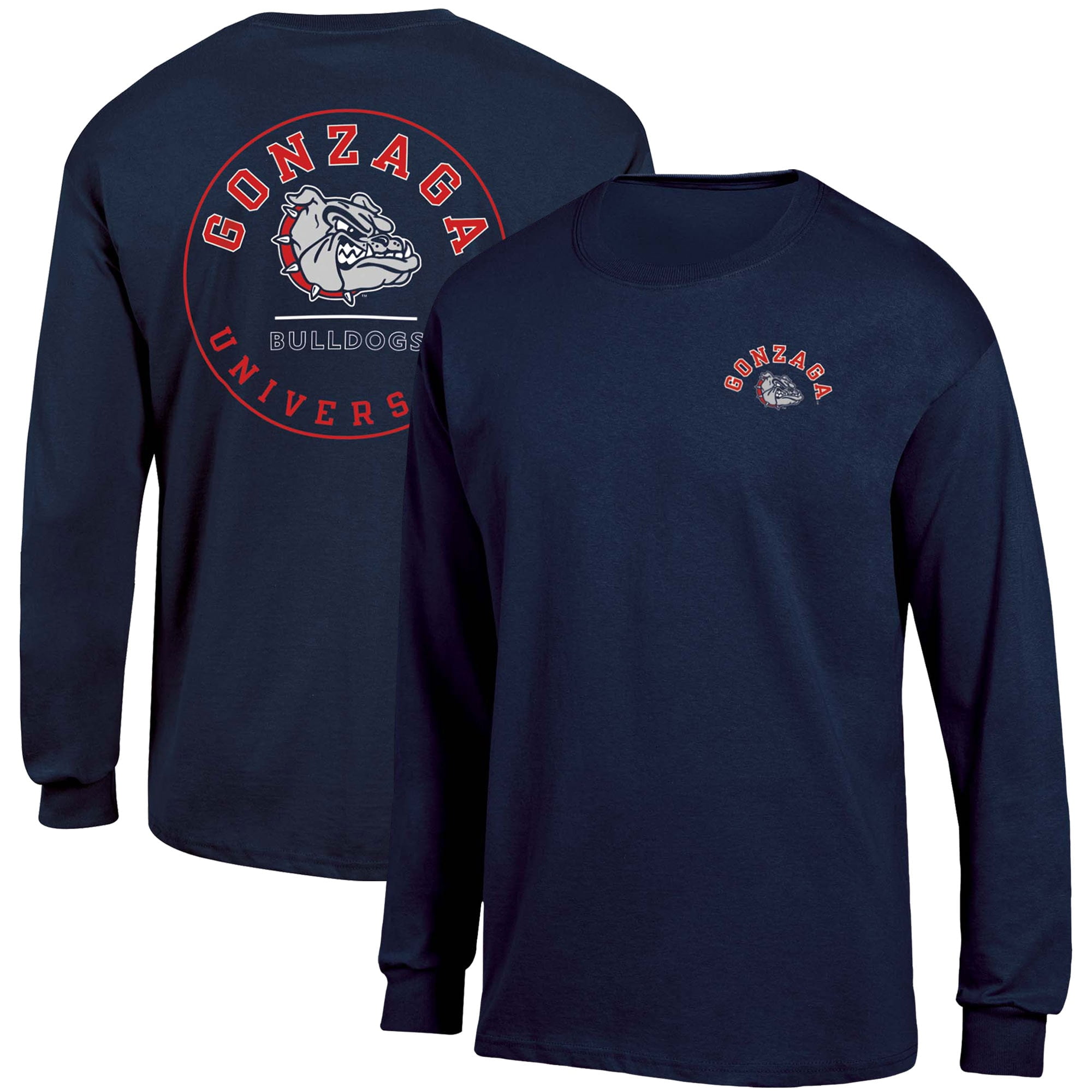 Men's Russell Athletic Navy Gonzaga Bulldogs Long Sleeve T-Shirt ...