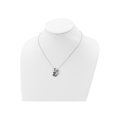 thumbnail image 3 of Synthetic Cubic Zirconia (CZ) (CZ) Panda Pendant Necklace in Sterling Silver with Chain, 3 of 4