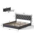 thumbnail image 7 of Better Home Products Monica 4-Drawer Velvet King Size Platform Bed in Gray, 7 of 7