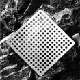 thumbnail image 4 of Stainless Steel Square Bathroom Shower Sink Strainer Drain Hair Filter Cover, 4 of 6