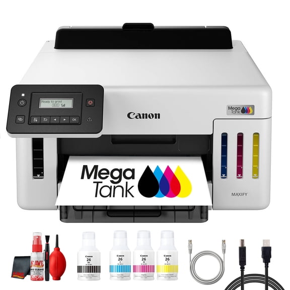 Canon MAXIFY GX5120 MegaTank Wireless Color Inkjet Printer Bundle (International Model) (Sold without manufacturer warranty)