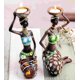thumbnail image 4 of 3 Pack African Statues and Sculptures Women Figure Girls Exotic Tribal Lady Figurine Home Decor African American Figurines Collectible Art Piece Decor, 4 of 5
