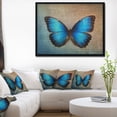 thumbnail image 4 of Designart - Papillon Vintage Bleu - Impression sur Toile Encadrée d'Art Floral, 4 of 4