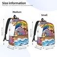 thumbnail image 2 of Easygdp Rainbow Animals on Noah's Ark Mochila de Lona Resistente para Laptop, Compatible con Laptops de 15 a 17 pulgadas, Ideal para Escuela, Trabajo y Viajes-Medium, 2 of 5