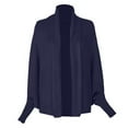 thumbnail image 5 of Honeeladyy Fall Cardigan Sweaters for Women Oversized Chunky Kimono Slouchy Wrap Batwing Sleeve Open Front Outwear Coat Navy XXL, 5 of 9