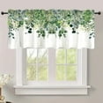 thumbnail image 3 of Art Floral Windows Treatment Valances Eucalyptus Kitchen Curtains Watercolour Rod Pocket 1 Panel Green 54x18 in Eucalyptus Leaves Blackout Drapes Bathroom Bedroom Living Room Decoration, 3 of 6