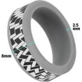 thumbnail image 5 of Wildfire Ring Silicone Carbon Ring for Men Women Wedding Band for Couples (Gray, 14), 5 of 5