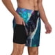 thumbnail image 2 of Balery Colorful Plant Wolf Bañador para hombre, shorts de playa de secado rápido con entrepierna y forro de compresión-Small, 2 of 6