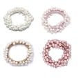 thumbnail image 1 of 100% de perlas para el pelo, coleteros elásticos para el pelo, coleteros suaves, accesorios para el pelo para niñas, mujeres y niñas, juego de coleteros, 1 of 1