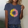 thumbnail image 2 of Drses ‌‌‌‌ ‌‌Women's Christian & Patriotic T-Shirts - Vintage Bible Verse & American Flag Sunflower Graphic Tees (S-2XL, White/Red/Blue) for 4th of July & Independence Day, 2 of 5
