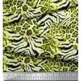 thumbnail image 2 of Soimoi Green Heavy Satin Fabric Leopard & Wild Animal Skin Print Fabric by Yard 54 Inch Wide, 2 of 3