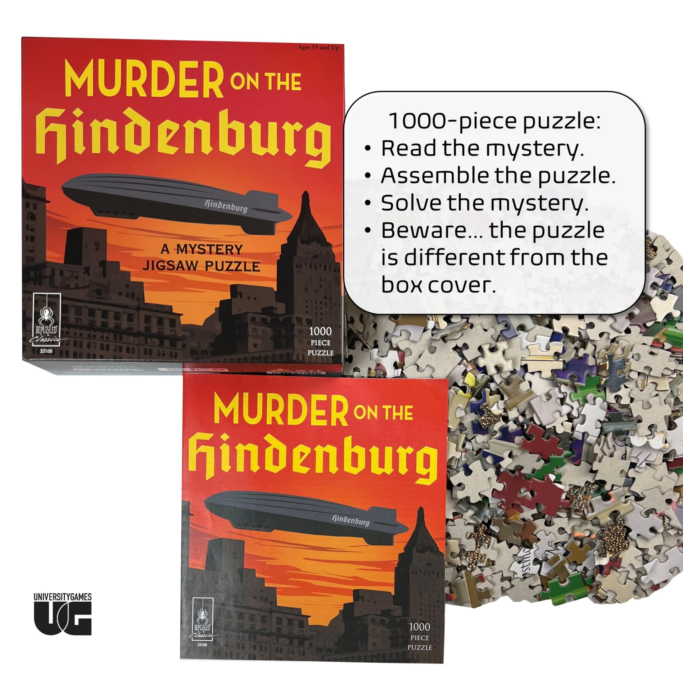 Murder Mystery 3-in-1 Multi-Pack 1000 Piece Puzzle Set