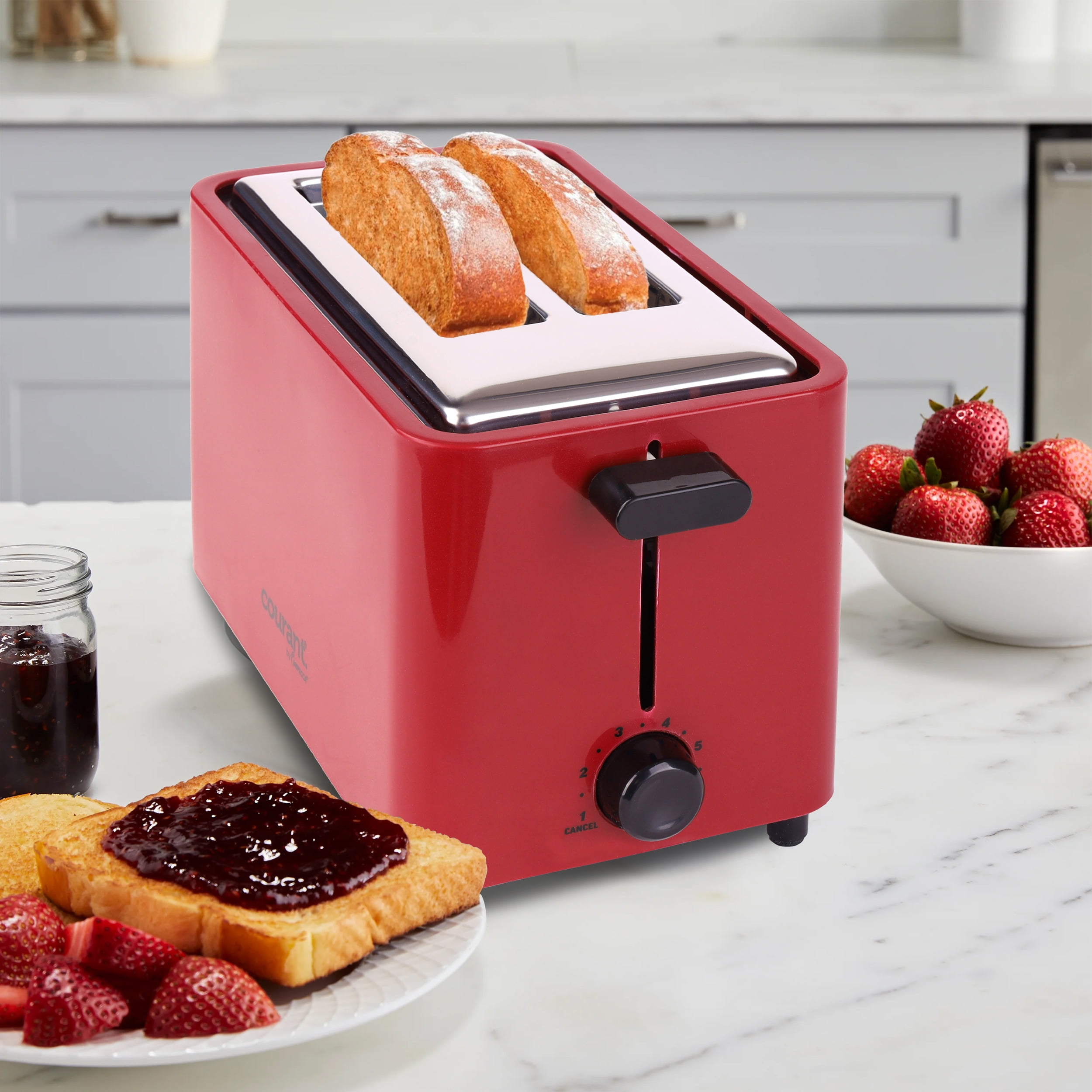 Courant 2 Slice Toaster, Cool Touch - Red