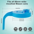 thumbnail image 3 of 5 Pcs Mason Jar Lids with Handle Plastic Mason Jar Pour Spout Lid Reusable Wide Mouth Mason Jar Lids Leak-proof Mason Jar Lids, 3 of 8