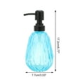 thumbnail image 4 of Unique Bargains 1 Pc Convenient Argyle Soap Dispenser 11.84oz Blue Black, 4 of 6