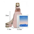 thumbnail image 2 of WIZUTIZ Women Chest Bag Sling Bag Small Crossbody Leather Satchel Daypack For Lady Shopping Travel Fashion Shoulder Strap for Womens Chest Bags Womens Messenger Bags Pink, 2 of 6