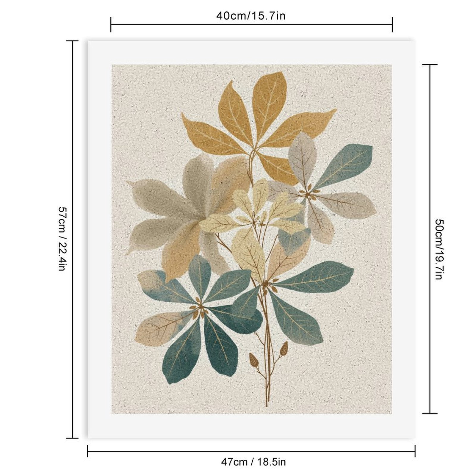 Paint by Numbers Kit for Adults, Natural Botanical Artwork Paint by Numbers, Easy Paint by Numbers Kit for Adults Beginner, DIY Adult Paint by Number Kits on Canvas, 12x16in Home Decor