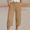 thumbnail image 2 of Women Fashion Straight Leg Casual Pants High Waist Sports Loose Pants, 2 of 5