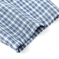 thumbnail image 5 of Mens Plaid Shirt Short Sleeve Button Down Cotton Blend Dress Shirt Loose Wrinkle Free Casual Business Summer Gingham Shirts with Chest Pocket Size 3XL Dark Blue, 5 of 8