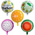 thumbnail image 4 of Decoración de fiesta de verano Globo de fruta Cactus tropical Piña Sandía Taco Fresa Globo de película de aluminio, 4 of 5